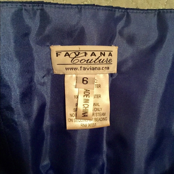 Royal Blue Strapless Prom Dress - Picture 6 of 6